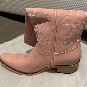 Stylish Pink Ankle Boots